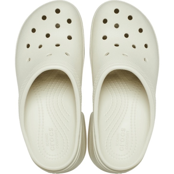 NEW Crocs Womens Classic Siren EVA Heel Platform Clog Black Noir or Bone Size 8 - Picture 8 of 10